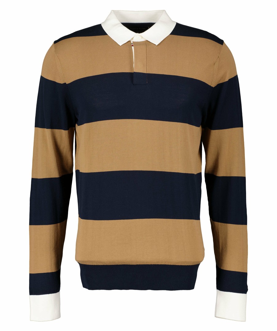 Man Tommy Hilfiger Piketrojor | Striped Knitted Rugby