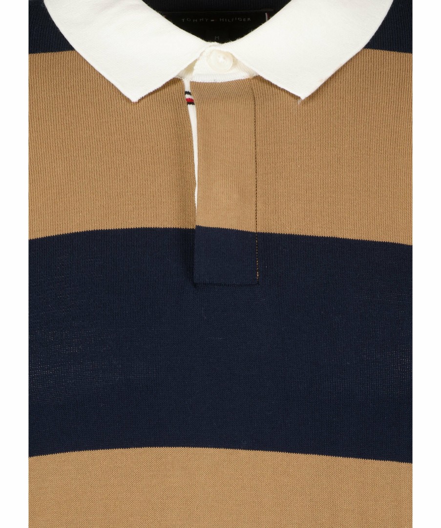 Man Tommy Hilfiger Piketrojor | Striped Knitted Rugby