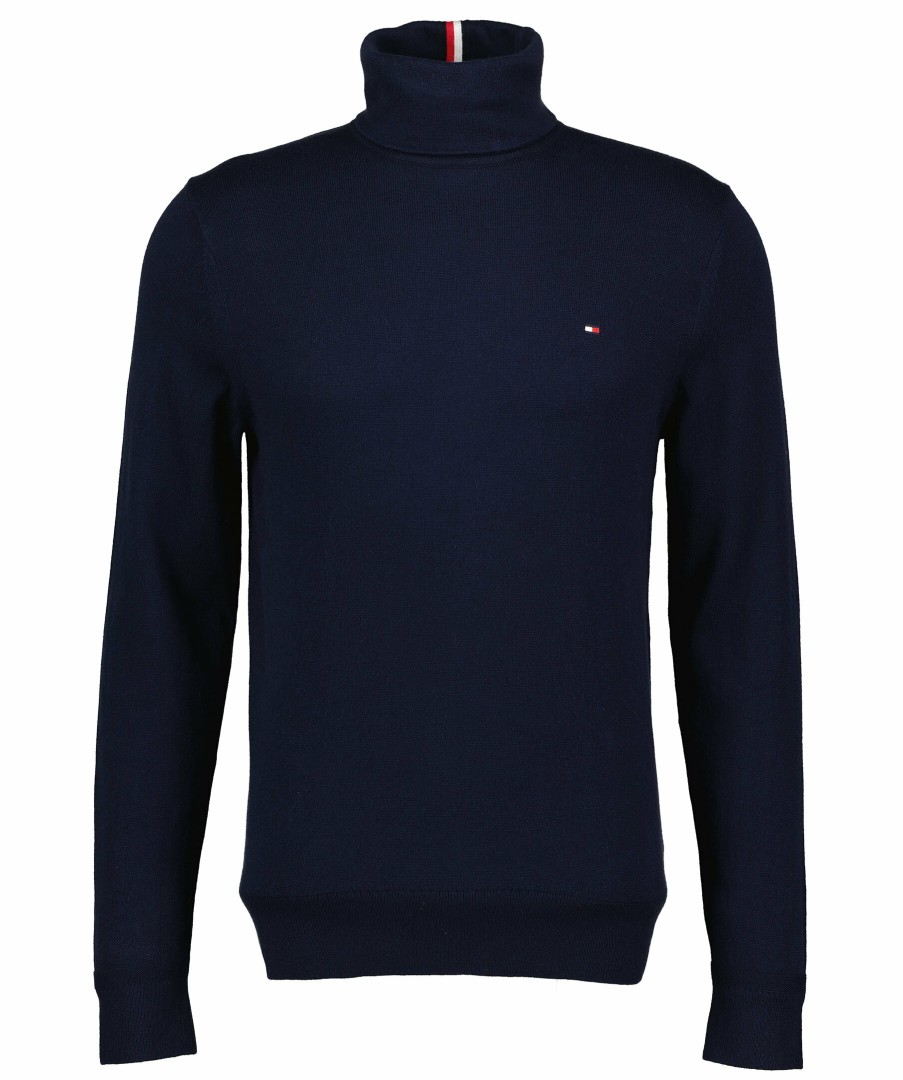 Man Tommy Hilfiger Trojor & Hoodies | Cotton Cashmere Roll Neck