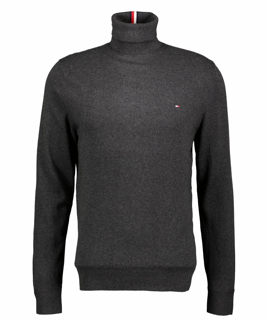 Man Tommy Hilfiger Trojor & Hoodies | Cotton Cashmere Roll Neck