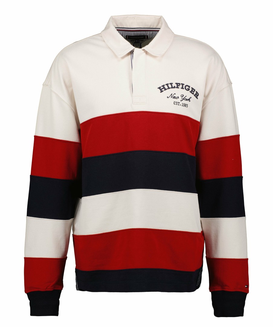 Man Tommy Hilfiger Trojor & Hoodies | Stripe Prep Rugby