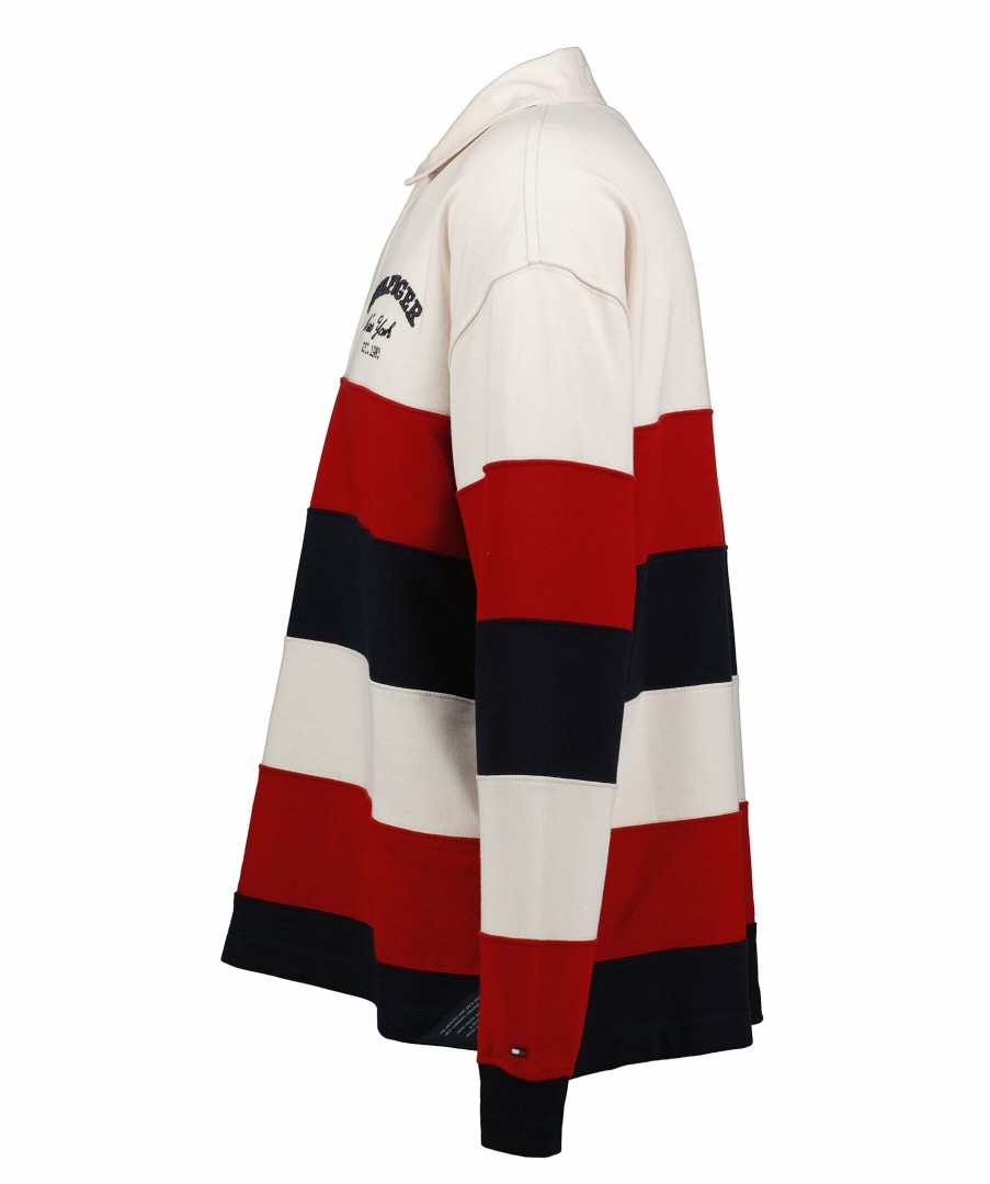 Man Tommy Hilfiger Trojor & Hoodies | Stripe Prep Rugby