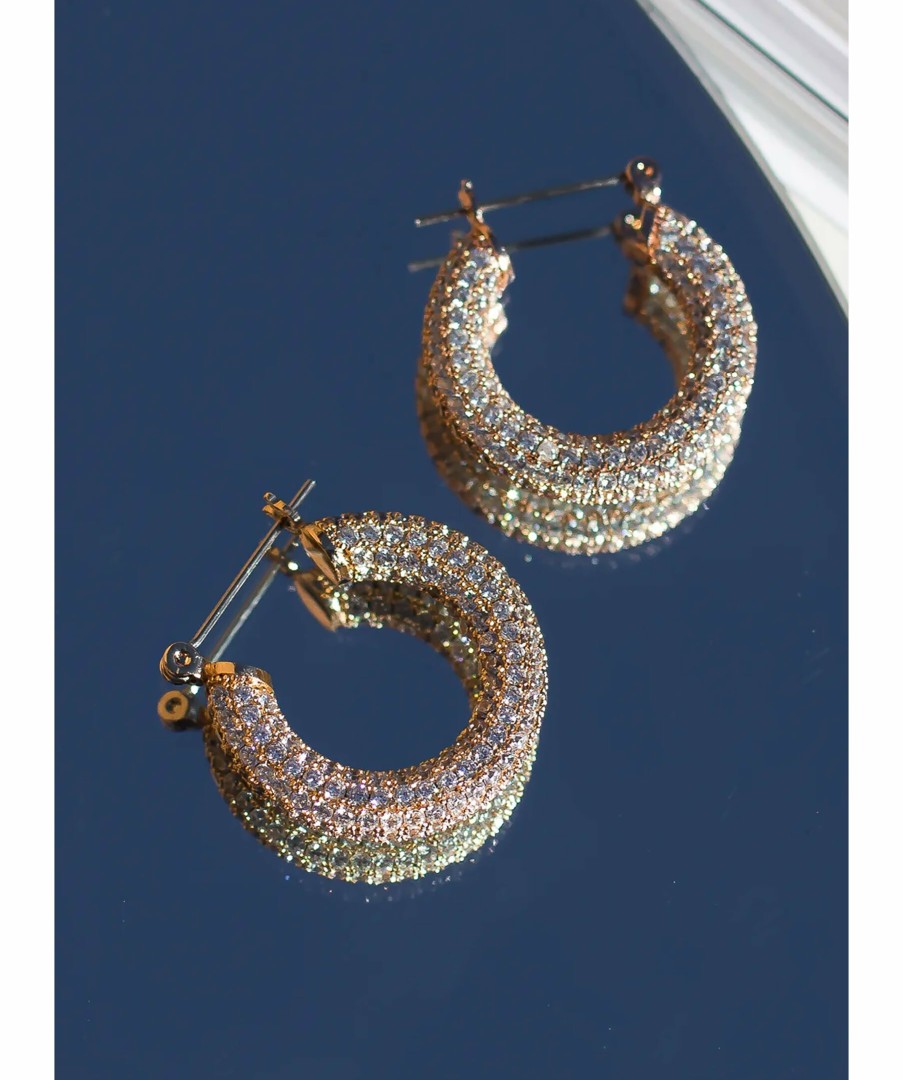 Kvinna Luv Aj Smycken | Pave Baby Amalfi Earring