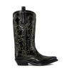 Kvinna Ganni Boots | Mid Shaft Western Boot