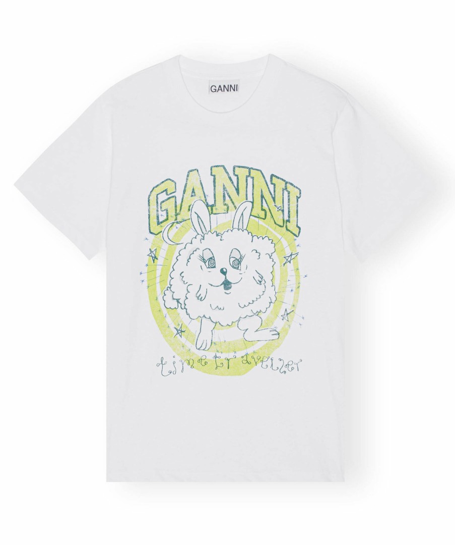 Kvinna Ganni T-Shirts | Basic Bunny Tee