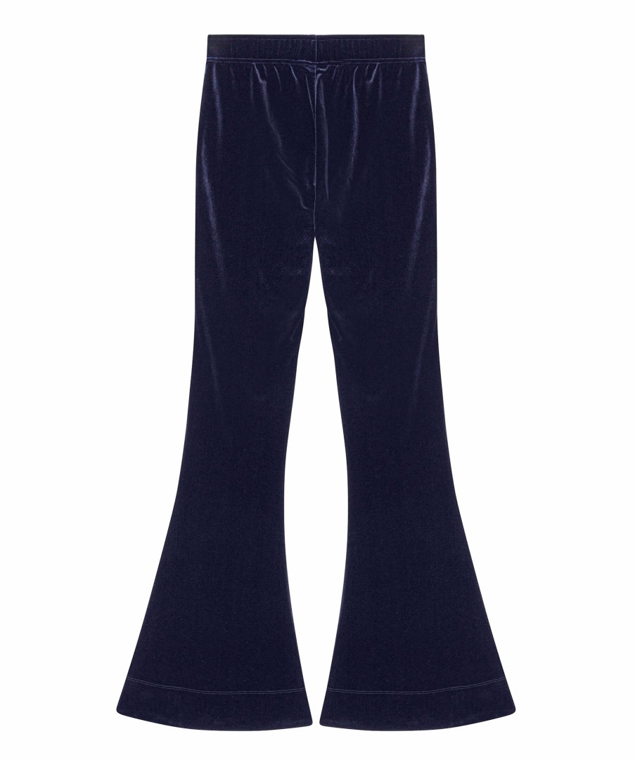 Kvinna Ganni Byxor | Velvet Jersey Flared Pant