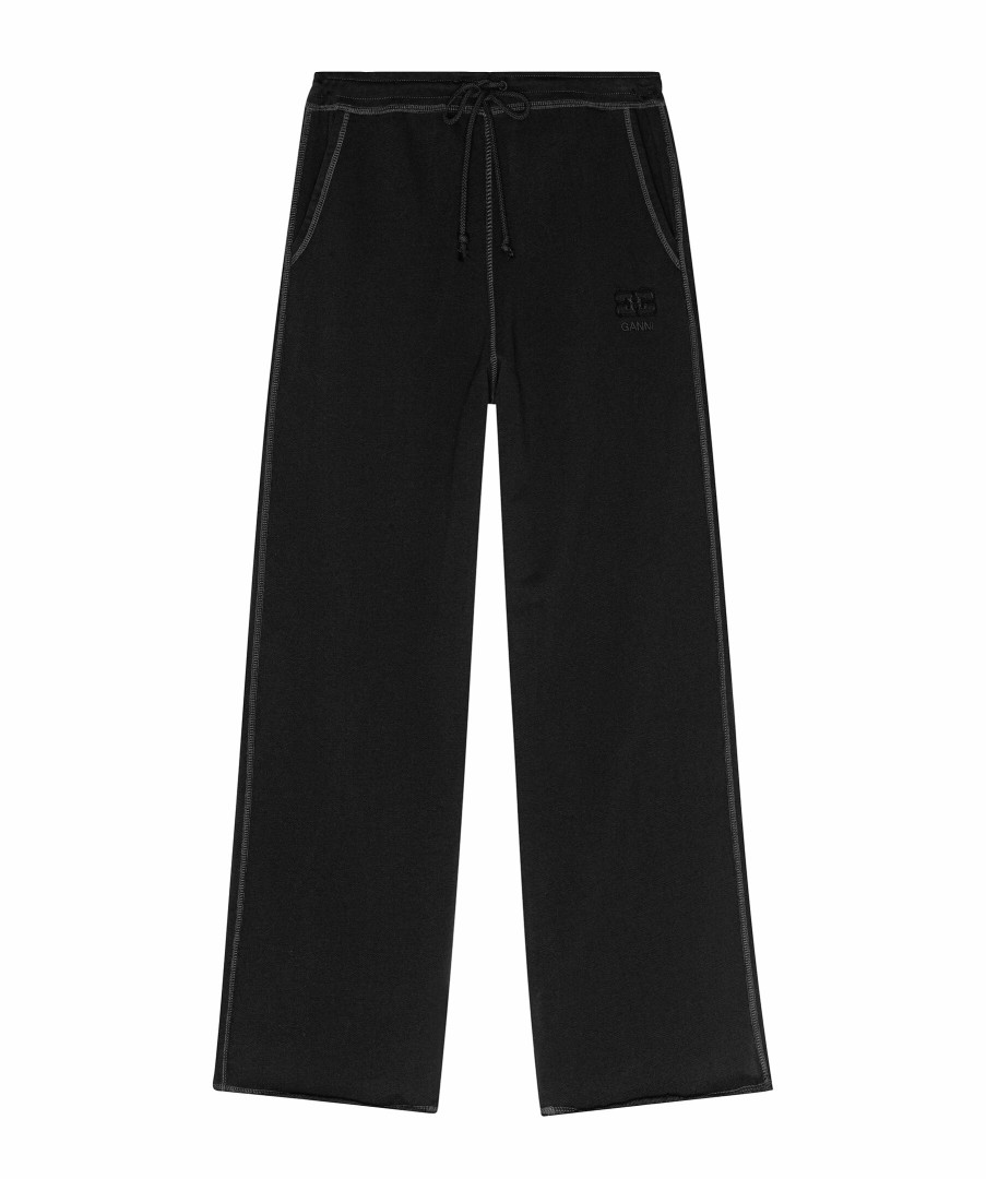 Kvinna Ganni Trojor & Hoodies | Light Isoli Wide Leg Pant