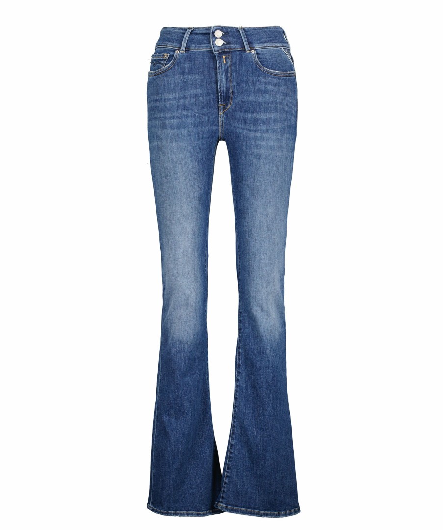 Kvinna Replay Byxor | New Luz Flare Jeans