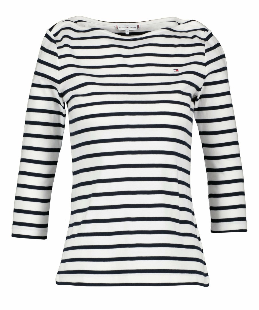 Kvinna Tommy Hilfiger Toppar | Slim Boat Neck Top