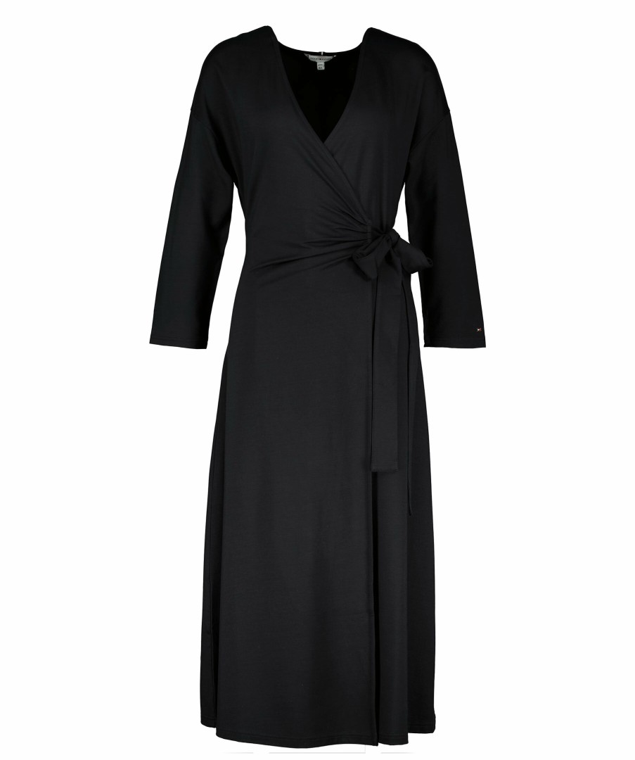 Kvinna Tommy Hilfiger Klanningar | Reg Viscose Wrap Dress