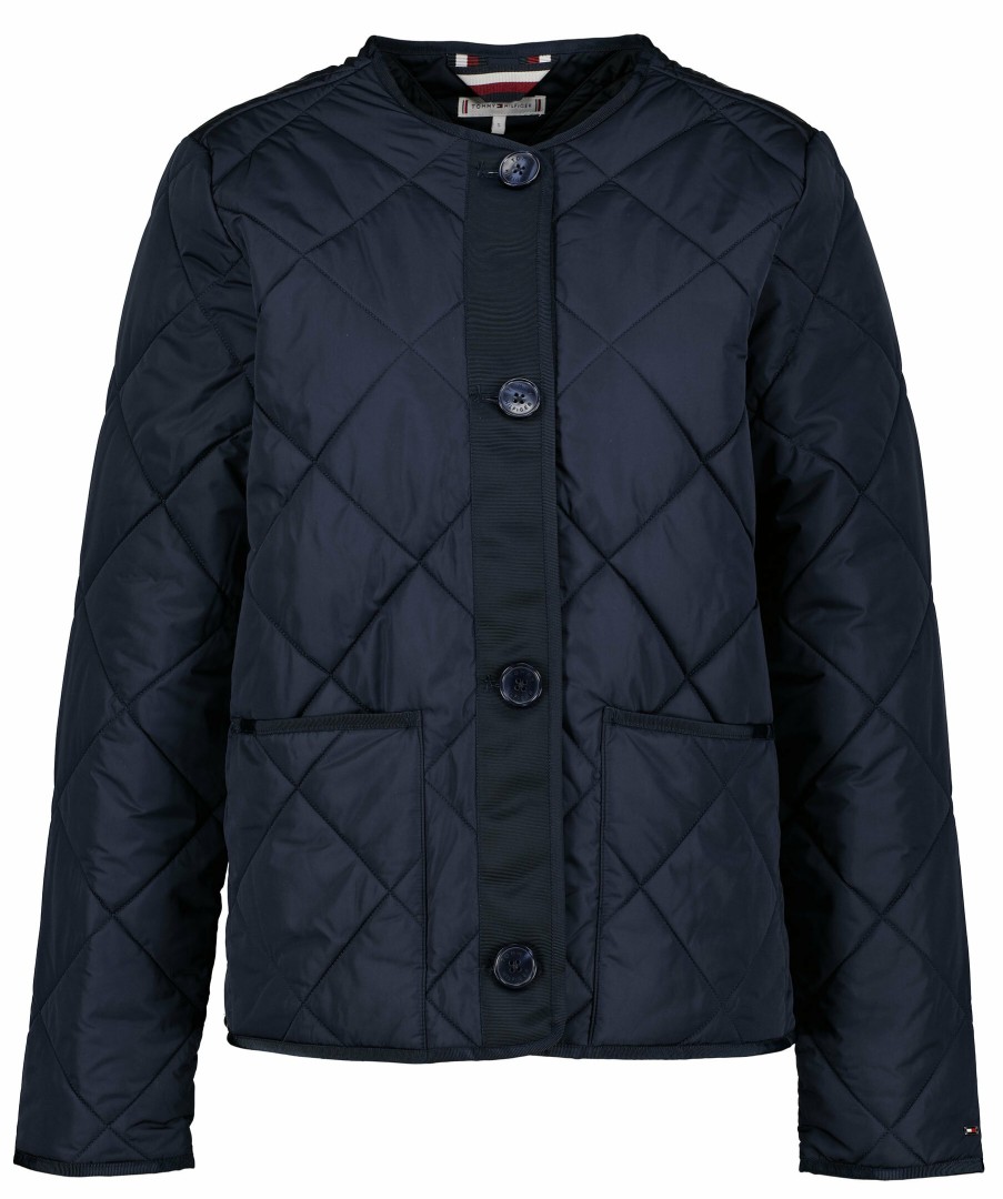 Kvinna Tommy Hilfiger Jackor | Quilted Short Jacket