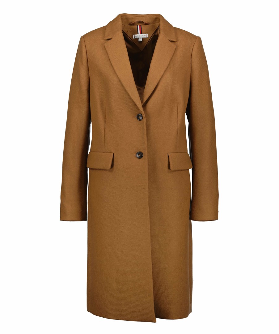 Kvinna Tommy Hilfiger Kappor | Wool Blend Classic Coat