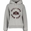 Kvinna Tommy Hilfiger Trojor & Hoodies | Reg Varsity Flock Hoodie