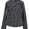 Kvinna Tommy Hilfiger Blusar | Argyle Stripe Cowl Blouse