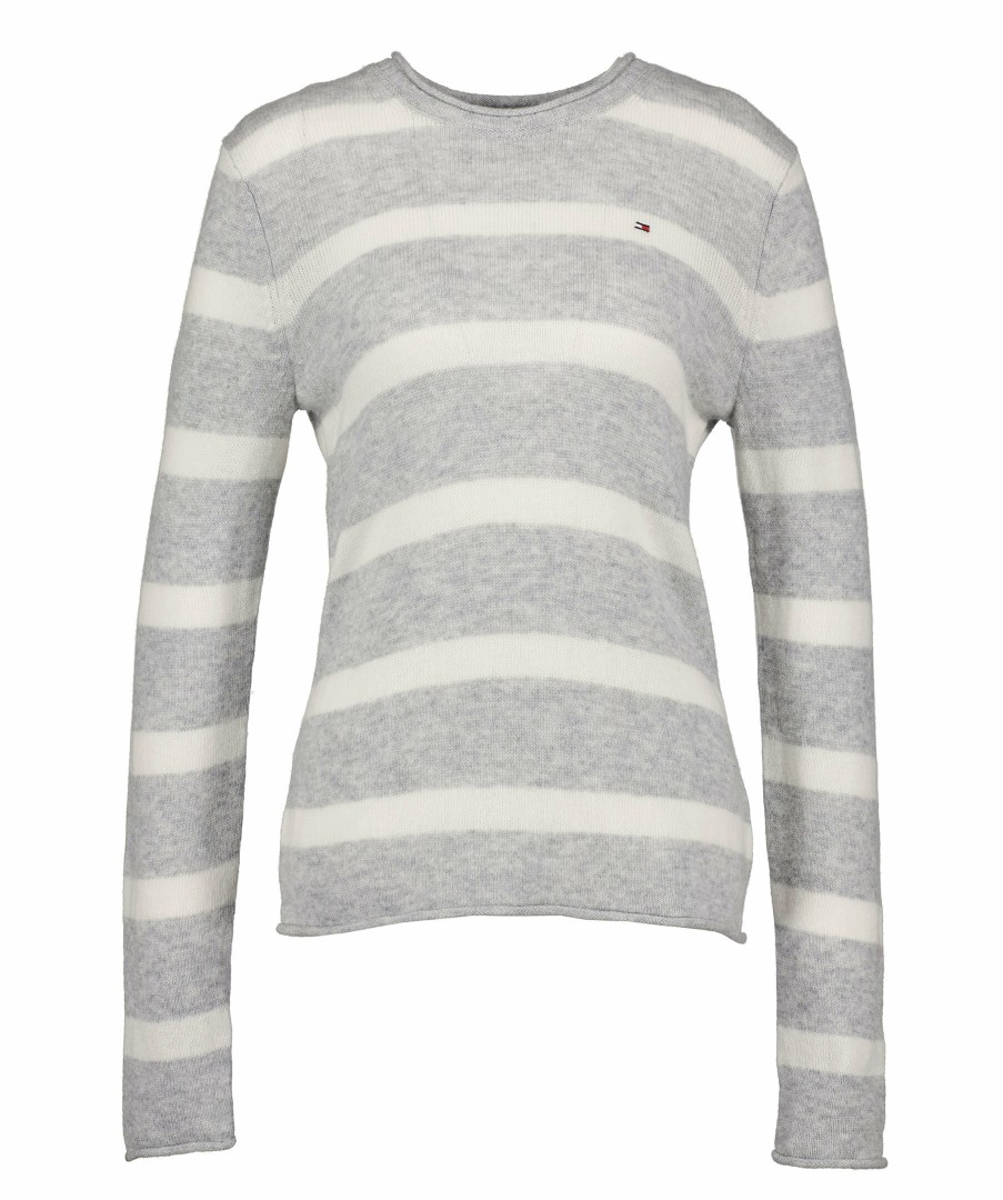 Kvinna Tommy Hilfiger Trojor & Hoodies | Soft Wool Crew Neck Knit