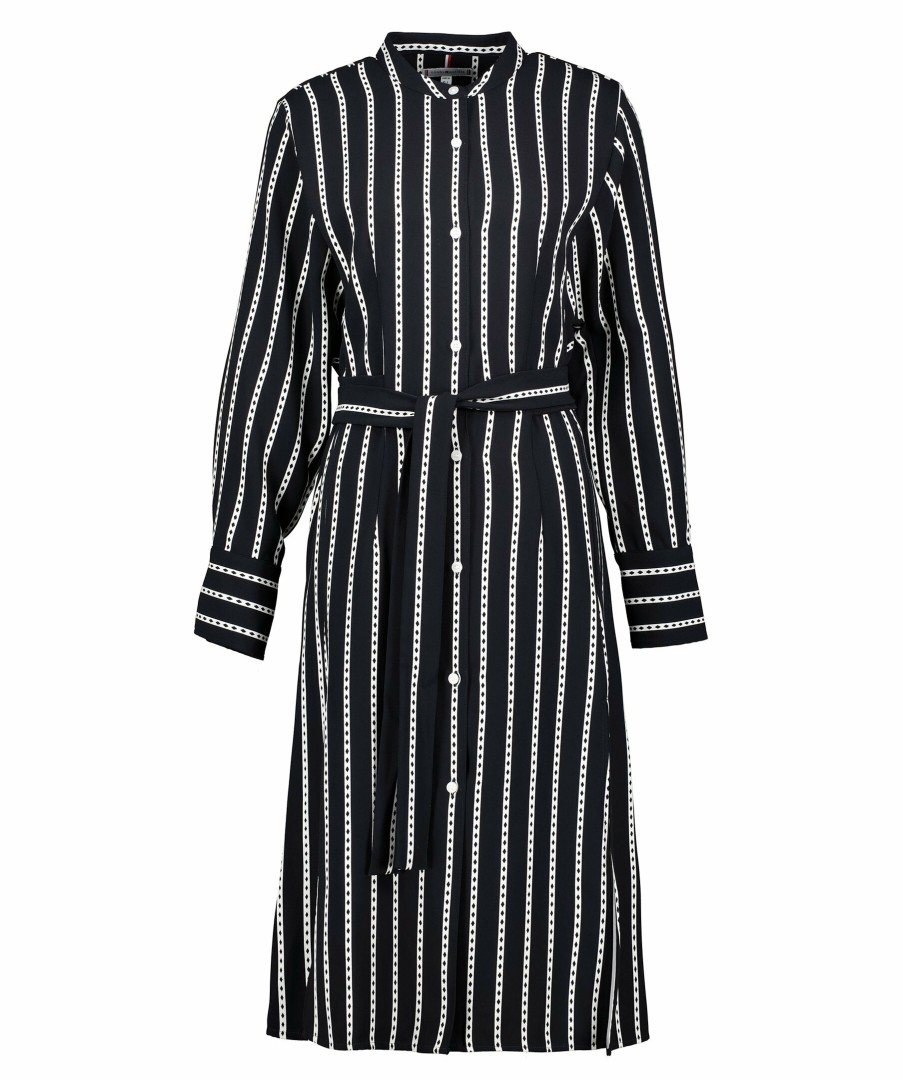 Kvinna Tommy Hilfiger Klanningar | Argyle Stripe Shirt Dress